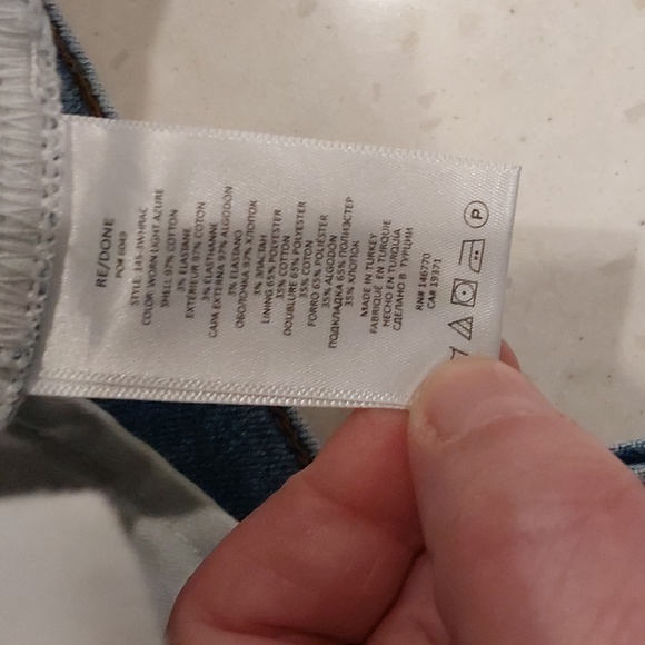 Re/Done 90's High Rise Button Fly Cropped Womens Jeans Size 29 - Picture 11 of 11